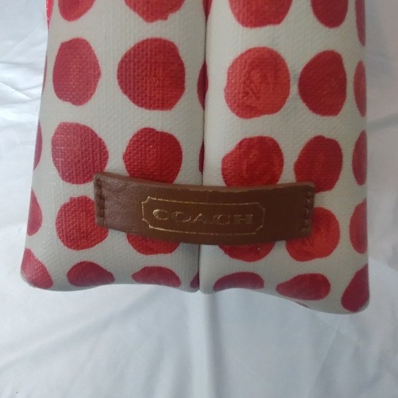 Coach Tote Brown with Red Orange Splotches - Picture 5 of 8